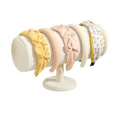 PRICES MAY VARY. About 5" Diameter, proper size for storing kids and adults hair accessories. Beige color, is elegant and beautiful color. Covered with soft high quality velvet, you will feel comfortable to touch it. This headband rack is suitable for displaying your hairband in various places, such as bedroom, boutique, exhibition, show, providing a good way to display your headband. Satisfaction guaranteed! we trust our product will satisfied with you.if you have any complait about it, we will Hairband Accessories, Velvet Hairband, Headband Storage, Closet Storage Accessories, Barbie Party Decorations, Headband Organizer, Headband Holder, Jewelry Displays, Stand Display