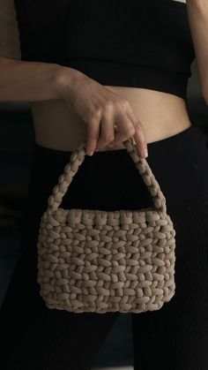 The elegant handcrafted macrame bag is not just an ordinary handbag, it is your ideal companion and a testament to excellent craftsmanship. Handcrafted from high quality cotton cord, this bag exudes style and luxury. ⠀ This cute little thing will hold the most important things: your phone, keys, cards, lipsticks, headphones, napkins, a mirror, and more! :) ⠀ ** ECO MATERIAL ** hypoallergenic 100% cotton ⠀ ** COLOR ** choose one of 6 in the gallery. Have a specific color in mind? Reach out. I can Cute Small Bags, Festival Purse, Cotton Knitting, Macrame Purse, Knitting Bag, Small Gift Bags, Boho Macrame, Macrame Bag, Cute Little Things