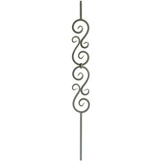 a tall metal pole with scroll designs on it