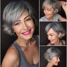 Short Hair Thick, Lowlights Blonde, Haircuts Blonde, Gorgeous Gray Hair, Grey Hair Inspiration, Beautiful Gray Hair, Blonde Haircuts, Haircut Short