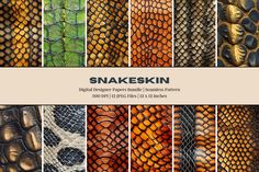 snake skin textures for photoshopped in adobe and pst, including different colors