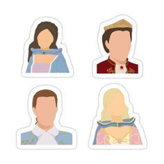 four different avatars sticker