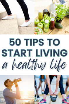 Ready to start a healthy lifestyle but don’t know where to start? I suggest starting small! Here are 50 tips to start a healthy lifestyle. (50 Tips to Start Living a Healthy Life) How To Live A Healthy Life, Healthy Changes, Clean Eating Tips, Health Life, Start Living