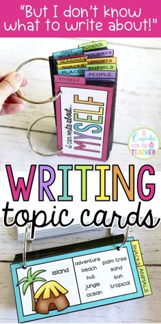 writing topic cards with the title, but don't know what to write about