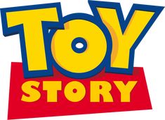 the toy story logo is shown in front of disney pixar's name