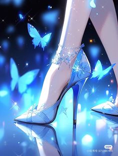 Fantasy Shoes, Whimsical Shoes, Fancy Heels, Diamond Girl, Jewellery Design Sketches, Anime Jewelry