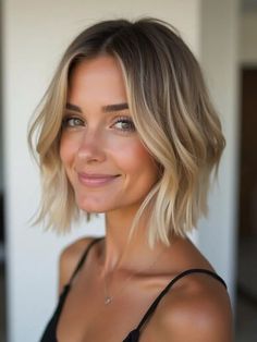 Eisiges Blond mit subtilen Wellen Blond Chin Length Bob, Chin Length Bob For Thick Hair, Haircuts For Fine Hair Heart Shaped Face, French Bob Balayage, Blonde Bob Fine Hair, Fall Blonde Bob, Balayage Bob Blonde, Blonde Hair For Olive Skin Tone, Chin Length Haircuts For Fine Hair