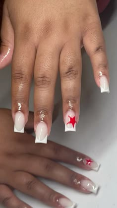 #nails #frenchnails #nails #nailart #nailsofinstagram #nailartideas #naildesign Short Easy Acrylic Nails, White Short Nails With Designs, Name On Nails, Cheap Nail Ideas, Creative French Tip Nails, Nail Ideas Back To School, Ways Tattoos, French Tips Ideas, School Nails Ideas