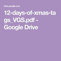 the text reads 12 days of xmas - ta g vgs pdf google drive