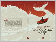 the old man and the sea book cover with an image of a person in a boat