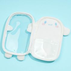 This super kawaii Cinnamoroll pouch charm is meant to carry around the acrylic stand of your favorite idol! Not only does it have a clear window, but it also has two open pockets inside it. Attach it to your favorite bag with its metal clip. Cute White Pencil Case For Daily Use, Cute White Rectangular Pencil Case, Kawaii White Rectangular Pencil Case, Cute White Pencil Case, Cute Portable White Pencil Case, White Portable Kawaii Pencil Case, Kawaii Cinnamoroll, Super Kawaii, Clear Windows