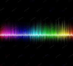 colorful sound wave on black background