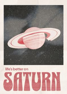 an advertisement for saturn is shown in red