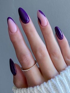 Dark Purple Nails, Violet Nails, Purple Nail Art, Purple Acrylic Nails, Purple Nail Designs, Lavender Nails, Purple Nail, Neon Nails