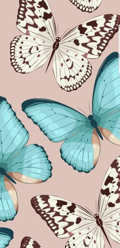 blue butterflies flying in the sky on a pink background with text that reads, i love you