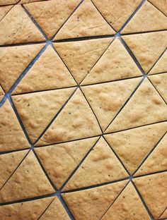 a piece of bread that has been cut into squares and placed on top of each other