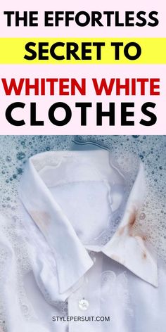 a white shirt with the words, the effort is secret to when white clothes are worn