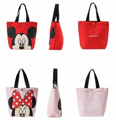 Small Canvas Bag, Small Canvas Bags, Handpainted Bags, Kids Lunchbox, Mickey And Minnie, Small Canvas, Mickey Minnie Mouse, Mickey Minnie, Canvas Shoulder Bag