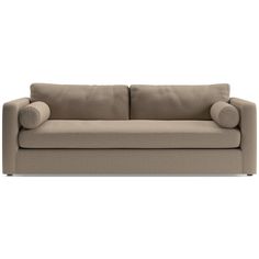 Aris 88" Track-Arm Sofa + Reviews | Crate and Barrel Basement Guest Rooms, Deep Seated Sofa, Clean Sofa, Apartment Sofa, Sofa Review, Bolster Pillow, Living Room Furniture Sofas, Bench Seat, Sand Color