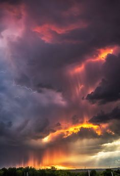 Colorful Vibrant Stormy Sky Photograph Art Print Dakota Core, Storm Clouds Painting, Sky Reference, Storm Painting, Bolt Of Lightning, Stormy Clouds, Lightning Photography, Dramatic Scene, Dramatic Clouds