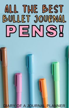 The bullet journal pens you need to have if you're a planner addict! All smudge and bleed through tested! #bulletjournalpens #Bulletjournalsupplies Pencil Crafts, Japanese Notebook