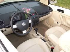 the interior of a car is clean and ready to be used