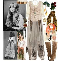 Stevie Nicks Outfits, Stevie Nicks Costume, Stevie Nicks Concert, Stevie Nicks Style, Estilo Hippie, Witchy Fashion, Mode Boho, Gunne Sax, Outfits And Accessories