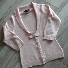 Brand New Without Tags!!! Pale Pink...100% Cashmere..Bow Detail...Beautiful Sweater!! Size Small..Measures Flat Across 15"..Length Is 24".... Pink Coquette Clothes, Coquette Clothes, Brown Bunny, Pink Coquette, Cashmere Color, Cropped Cardigan Sweater, Bunny Doll, Beautiful Sweater, Bow Detail