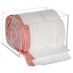 two rolls of toilet paper in a clear box