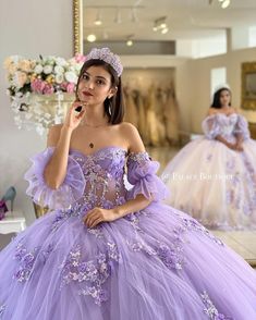 Quinceanera Dresses Short, Lilac Ball Gown, Lavender Ball Gown, Rapunzel Theme, Pastel Prom Dress, Mac Duggal Prom Dresses, Xv Ideas, Neon Prom Dresses