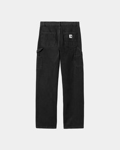 Color: Black (stone washed) - The Women's Pierce Pant Straight is cut in a relaxed straight fit from Maverick denim, which is a midweight cotton fabric. While some iterations of the garment have been stone-washed for softness, others have undergone a stone-bleached treatment for a lighter appearance. Contrast stitching, tool pockets, and a hammer loop nod to the style's utilitarian influences.   \ Maverick denim: 100% cotton  \ Relaxed straight fit, regular waist  \ Fits true to size  \ Zip fly Carhart Pants, Carpenter Pants Outfit, Fire Clothes, Women Carhartt, Pants Outfit Men, Black Jeans Men, Carhartt Jeans, Carhartt Pants, Black Cargo Pants