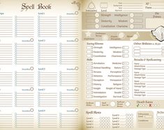 the spell book is open and ready to be used for writing, or as an activity