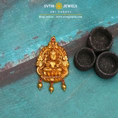 Lakshmi Devi Studs Gold, Lakshmi Devi Earrings Gold, Gold Lakshmi Pendant Designs, Lakshmi Devi Pendants Gold, Mango Necklace, Gold Ideas