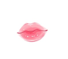 a drawing of a pink lip on a white background