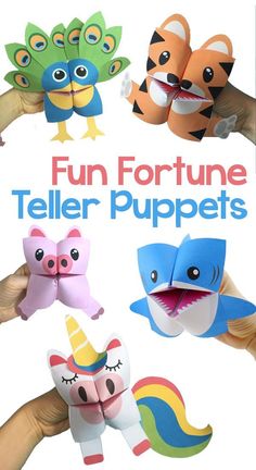 the book is about how to make fun fortune teller puppets