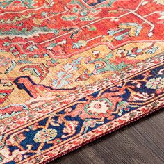 Surya Iris 27610 Area Rugs | Bohemian rectangular Oranges Area Rugs | Rugs Direct Traditional Style Homes, Updated Traditional, Rug Direct, Orange Area Rug, Bohemian Area Rugs, Red Area Rug, Brick Red, Brown Rug, Hand Tufted Rugs