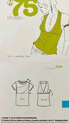 an instruction manual on how to use the sewing pattern for this top and tank tops