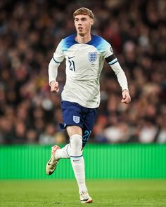 a soccer player in action on the field