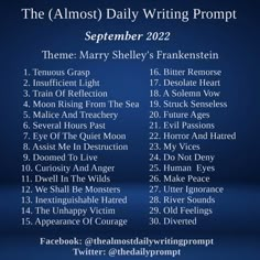 the almost daily writing prompts for november 22, 2012 are shown in blue and black