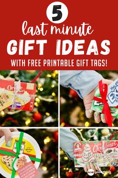 christmas gifts that are easy to make and great for the holiday season, including free printable tags