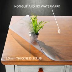 an image of a table with a plant in it and measurements for how to put the top