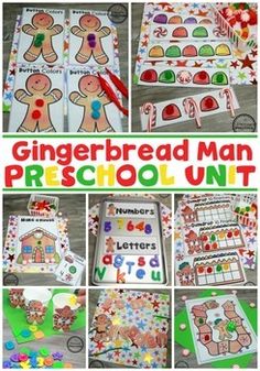 gingerbread man preschool unit with pictures and instructions