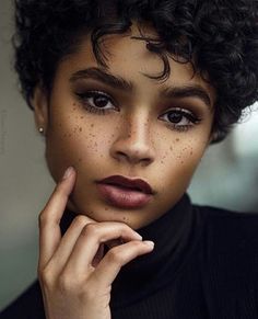 Aiyana A. Lewis #freckles Aiyana Lewis, 인물 사진, Look Younger, Best Face Products, Black Is Beautiful, Pretty Face, Woman Face, Medium Hair Styles, Pretty People