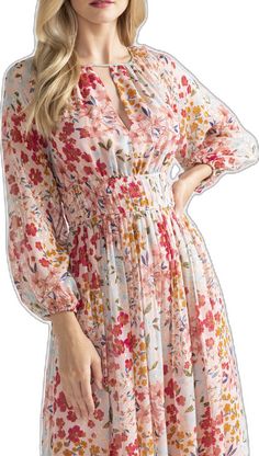 Flolar Design Dress, Western Floral Dress, Sifon Dress Chiffon, Floral Dress Designs Patterns, Western Midi Dresses, Shifon Dresses, Sifon Dress, Shifon Dress, Fashion Outfits Aesthetic