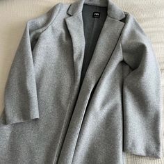 From Zara. Worn Once - Looks Brand New. Feels Like Luxury Grey Size M Stylish And Classic Statement Piece Blazer Style, Long Blazer, Zara Jackets, Wool Knit, Blazer Fashion, Beautiful Clothes, Clothes Outfits, Beautiful Outfits, Statement Pieces