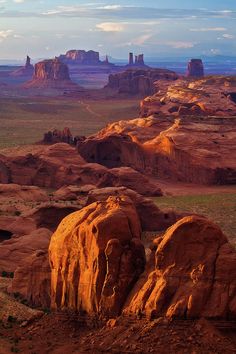 the desert has many large rocks in it