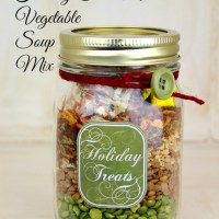 a jar filled with lots of different types of beans and other things to make it look like