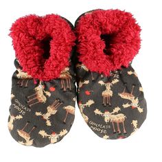 Details: 100% Polyester Rubber Sole 5 Designs in Two Sizes: S/M - Sizes 4-6 L/XL - Sizes 7-9 For those with a wild side and a comfy side, we have the Fuzzy Feet from Lazy One. Say goodbye to cold feet with these fun and warm slippers. Featuring a thick fleecy lining on the inside, soft fleece on the outside, and a non-skid sole, you'll never want to take these off! Available in two sizes and 5 adorable designs, you'll get the perfect look and feel! Started by a humor-loving couple focused on bre Moose Slippers, Feet Slippers, Fuzzy Slides, Animal Slippers, Comfort Gifts, Slippers For Women, Fuzzy Slippers, Warm Slippers, Gifts For Your Mom