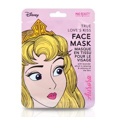 1 Sheet Face-Mask 0.8 Oz With Lavender Which Is Relaxing And Calming On The Skin Fun Spa Skincare For Women, Beauty Parties Gifts Moisturize 100% Licensed Product By Mad Beauty Rael Face Mask, Disney Face Mask Skincare, Cute Pink Face Mask, Disney Face Masks, Mascara Nutri Rose, Sheet Face Mask, Kiss Face, Princess Face, Disney Princess Aurora