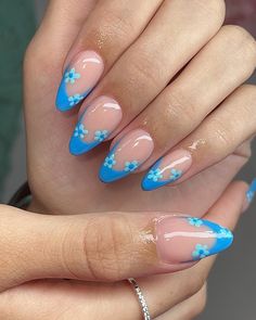 Top 26+ Aqua Blue Nail Designs You Need to Try in 2024 Sky Blue Nails, Blue Nail Art Designs, Blue Gel Nails, Blue French Tips, Light Blue Nails, Baby Blue Nails, Blue Nail Art, Blue Nail Designs